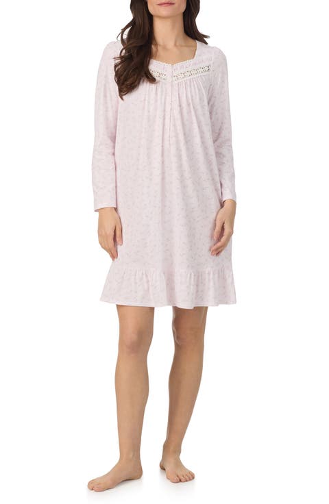 Long Sleeve Short Cotton Nightgown