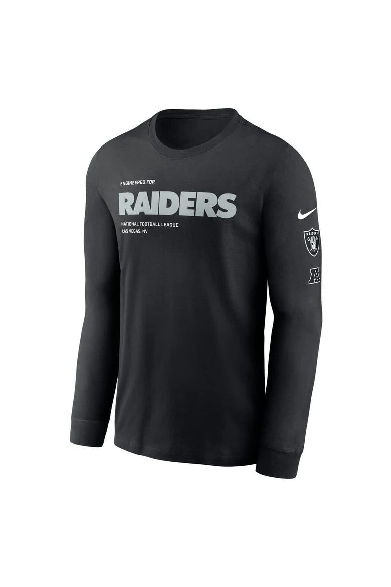 Men's Nike Black Las Vegas Raiders Play to Win Essential Long Sleeve T-Shirt, Alternate, color, Black