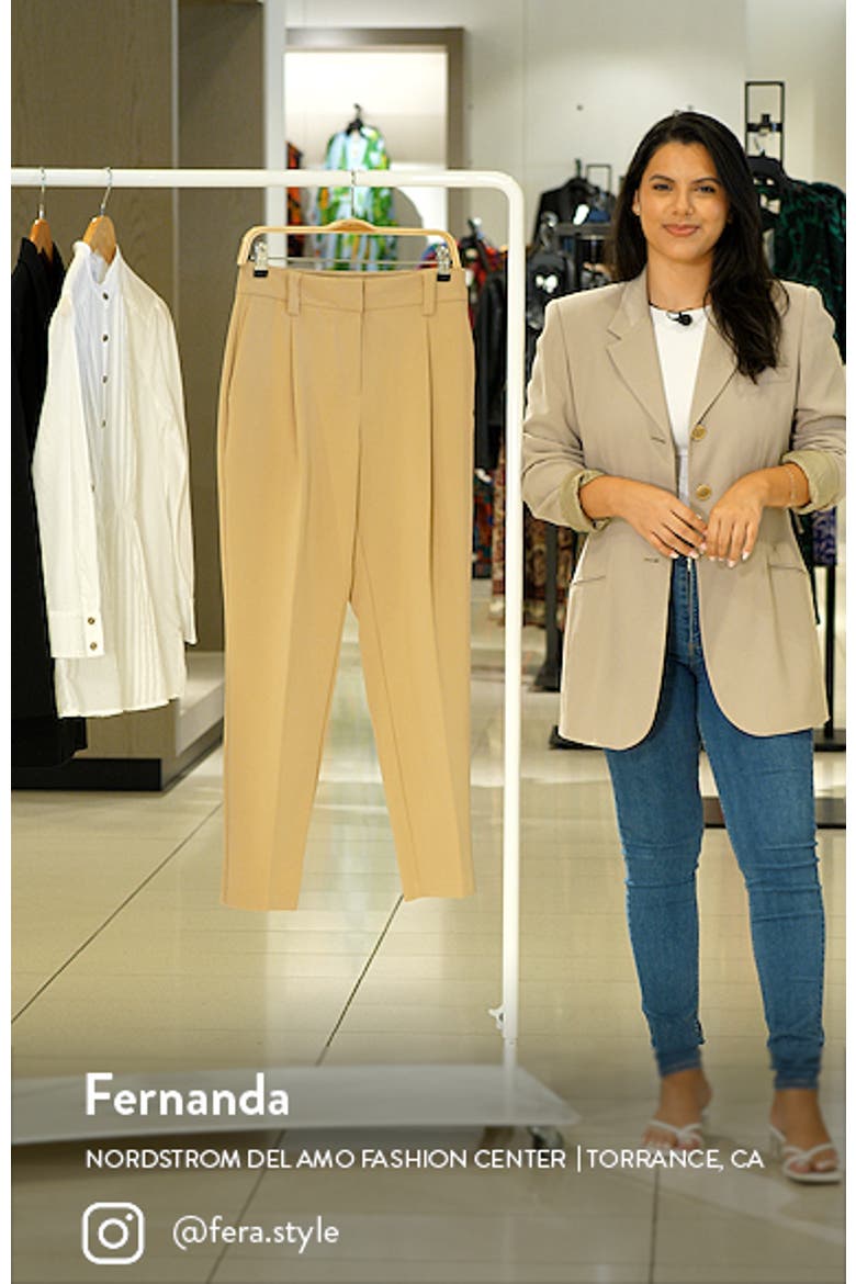 Pleated Straight Leg Trousers video