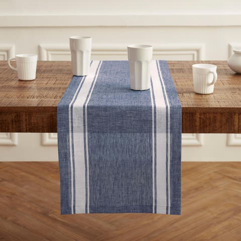 Linen Table Runner - Country Stripe