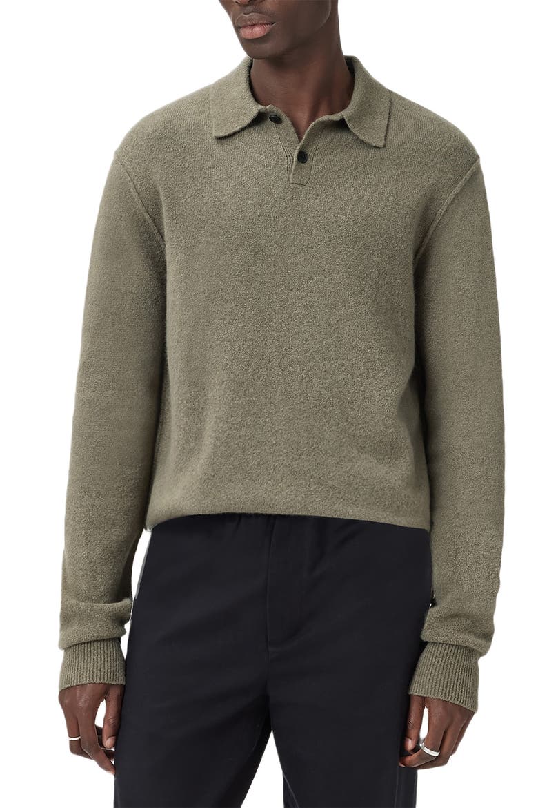 Patern Long Sleeve Polo, Alternate, color, DUSKY GREEN