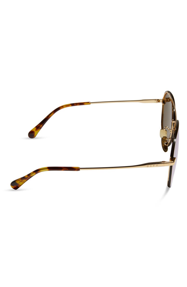 DIFF 62mm Lenox Polarized Aviator Sunglasses, Alternate, color, Brilliant Gold