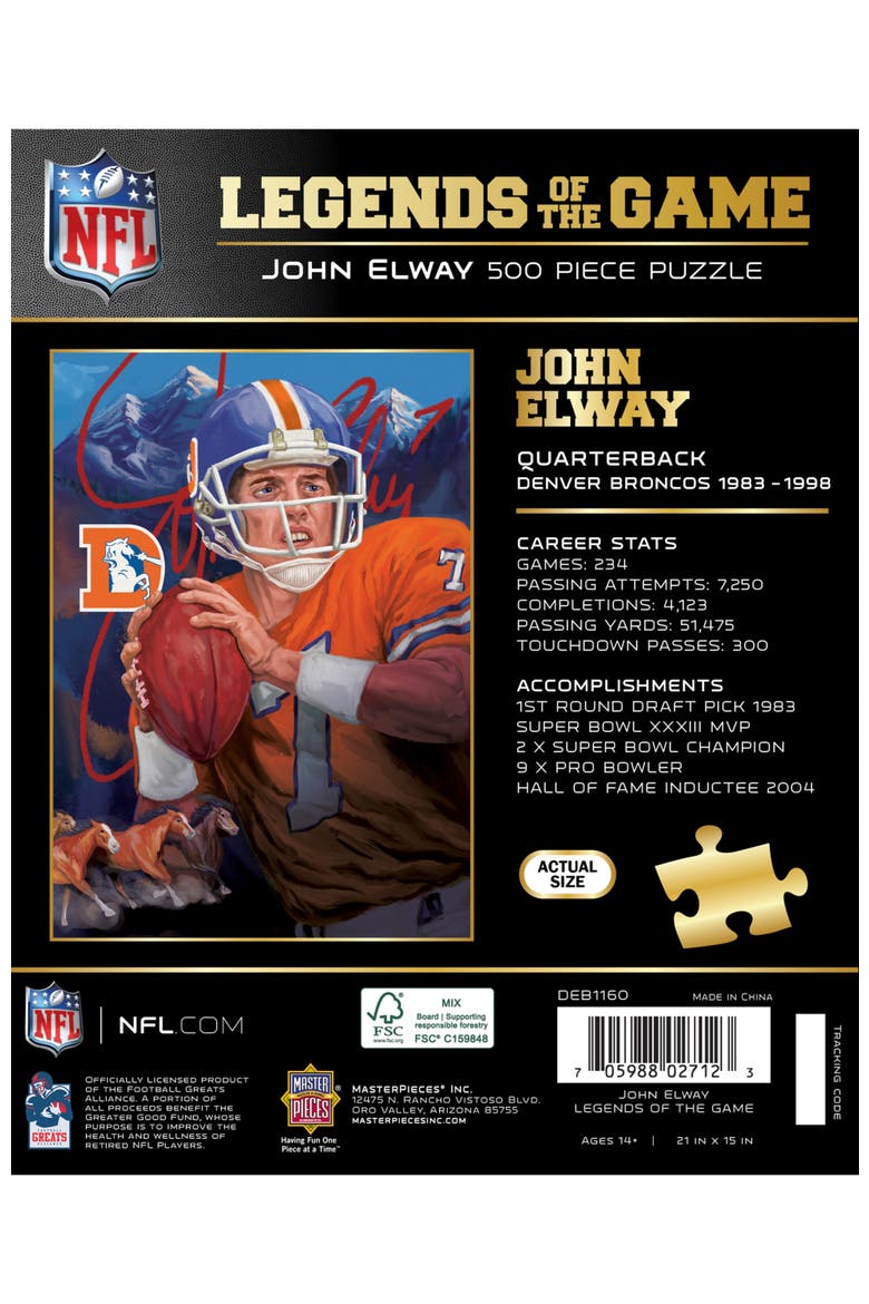 John Elway 500 Piece Jigsaw Puzzle, Alternate, color, Multicolor