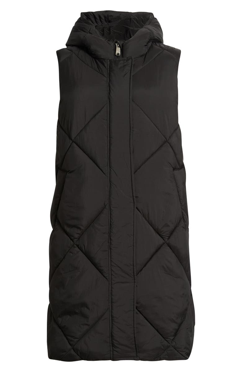 Sam Edelman Quilted Hooded Puffer Vest, Alternate, color, Black