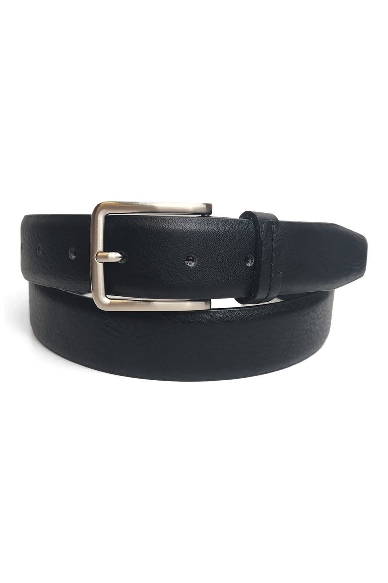 Textured Leather Belt, Main, color, BLACK