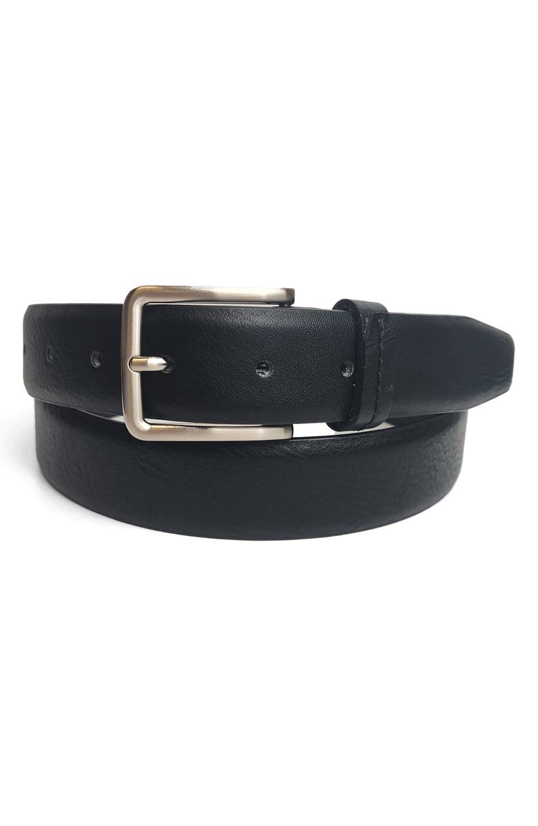 Vince Camuto Textured Leather Belt, Main, color, Black