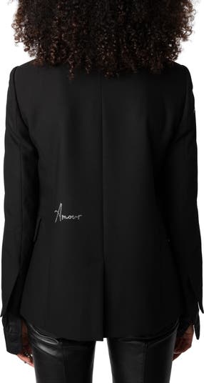❣️人気新作 新品 ZADIG&VOLTAIRE  黒　ジャケット Women's Black Viva Strass Star Blazer | Zadig&Voltaire