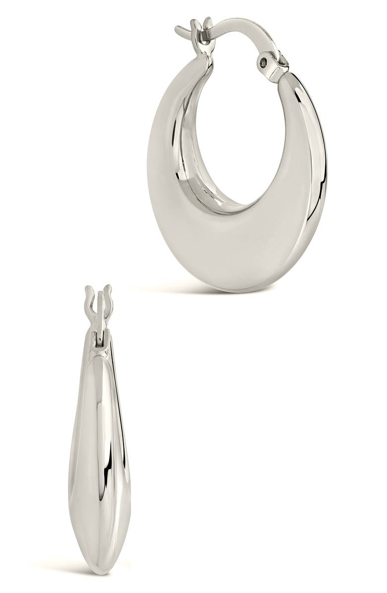 Sterling Forever Mina Hoop Earrings, Alternate, color, 