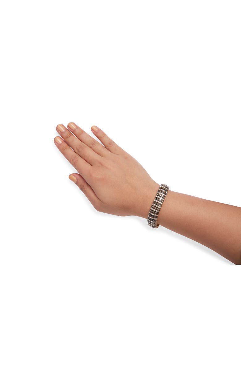 Haus of Brilliance 10K Gold 10-1/3 Cttw Diamond 5 Row Tennis Bracelet, Alternate, color, Yellow