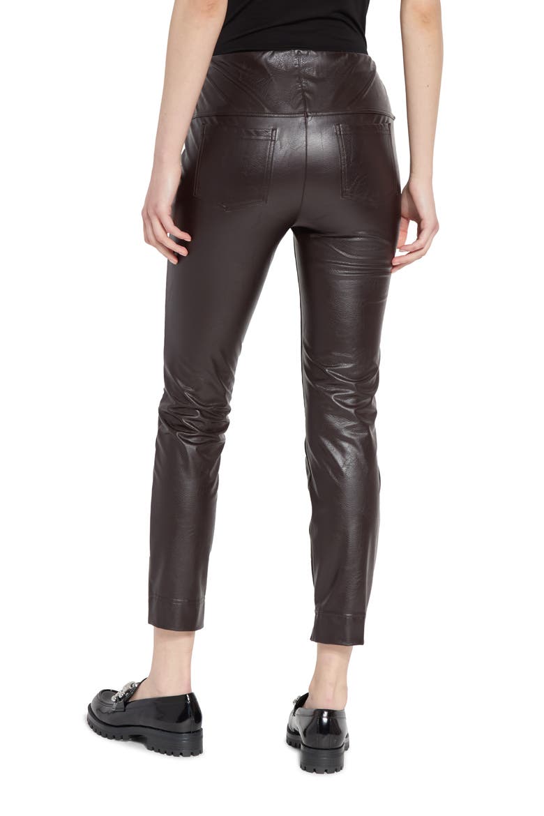 Katherine Faux Leather Toothpick Leggings, Alternate, color, DOUBLE ESPRESSO