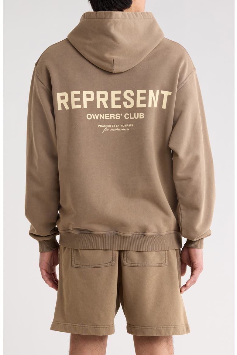 Owners' Club Cotton Graphic Hoodie, Alternate, color, ALMOND