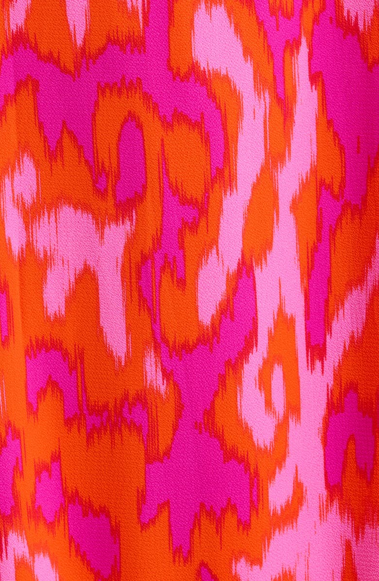 SUGARLIPS Charly Abstract Solita Halter Maxi Dress, Alternate, color, Orange Fuchsia