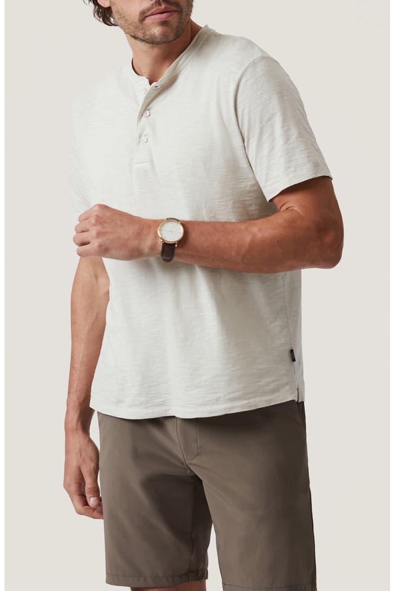 Slub Cotton Henley, Alternate, color, IVORY