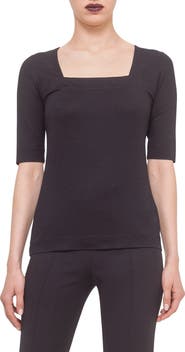 Akris punto Square Neck Jersey T-Shirt