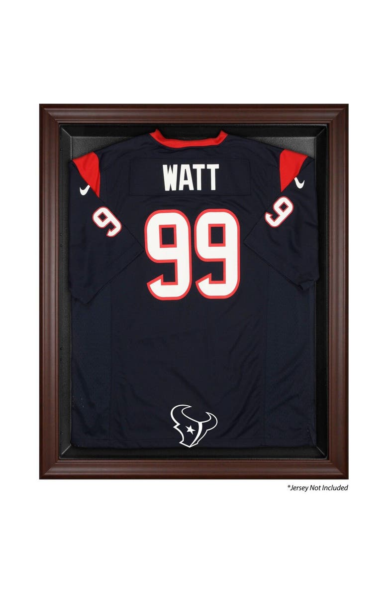 FANATICS AUTHENTIC Houston Texans Brown Framed Logo Jersey Display Case, Main, color, 