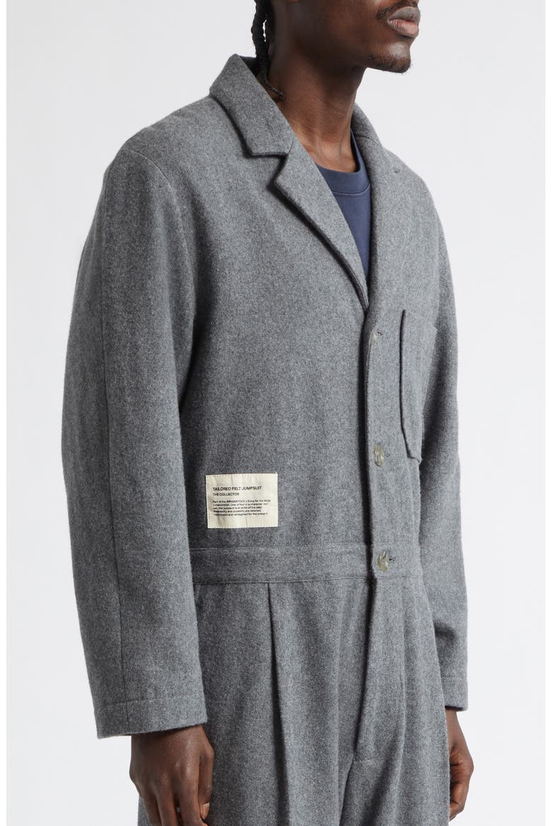 x Birkenstock The Collector Tailored Wool & Nylon Felted Jumpsuit, Alternate, color, GREY