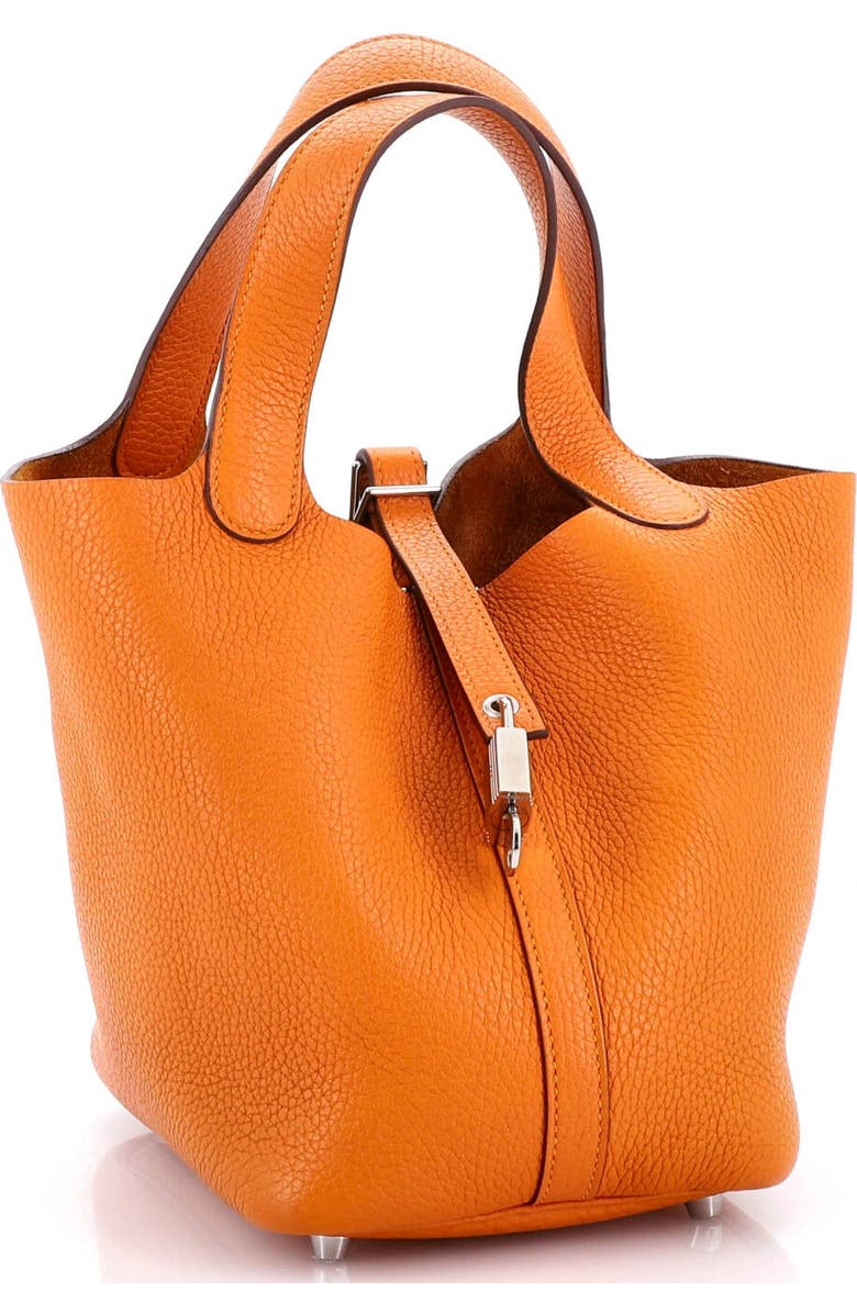 Pre-Owned Hermes Picotin Lock Bag Clemence PM, Alternate, color, Abricot