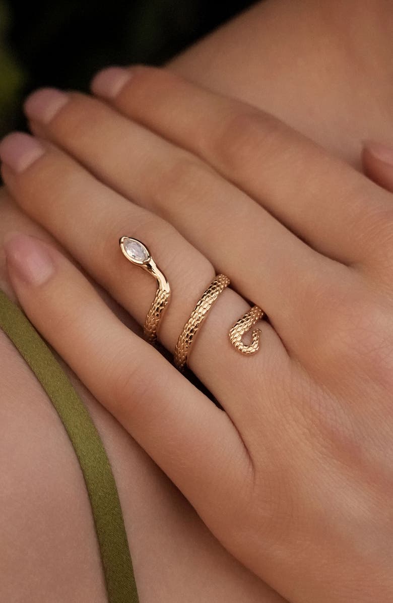 Ettika Majestic Serpent Ring, Alternate, color, Gold