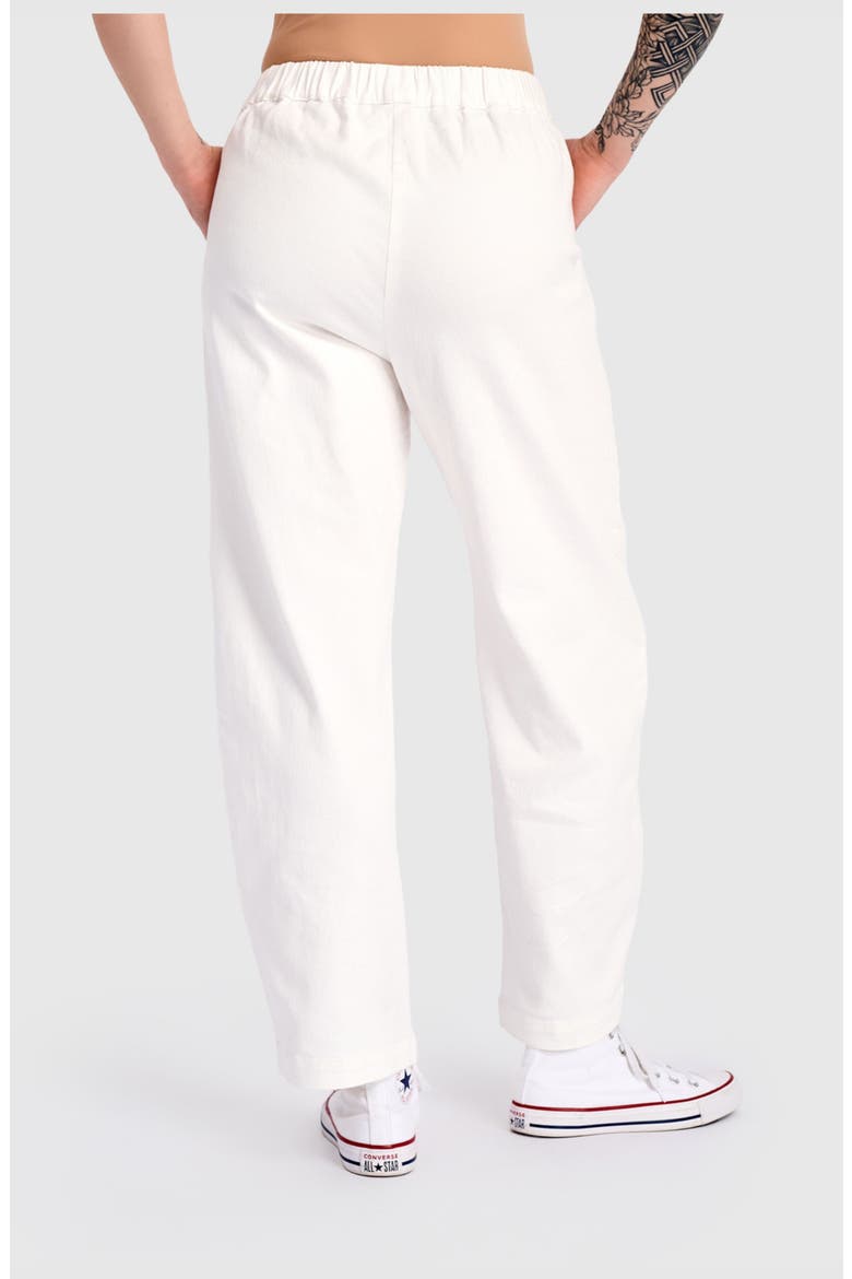 Twill Papaya Relaxed Pants, Alternate, color, White