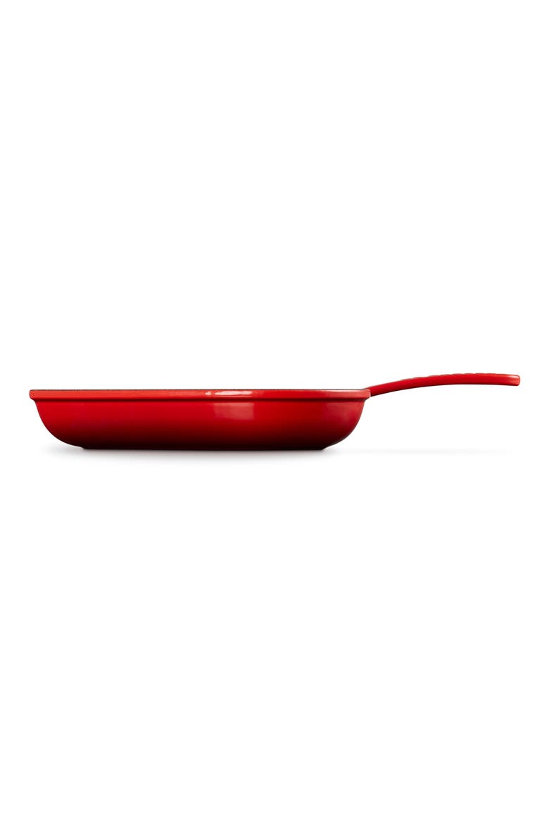 Heart Enameled Cast Iron Skillet, Alternate, color, CERISE