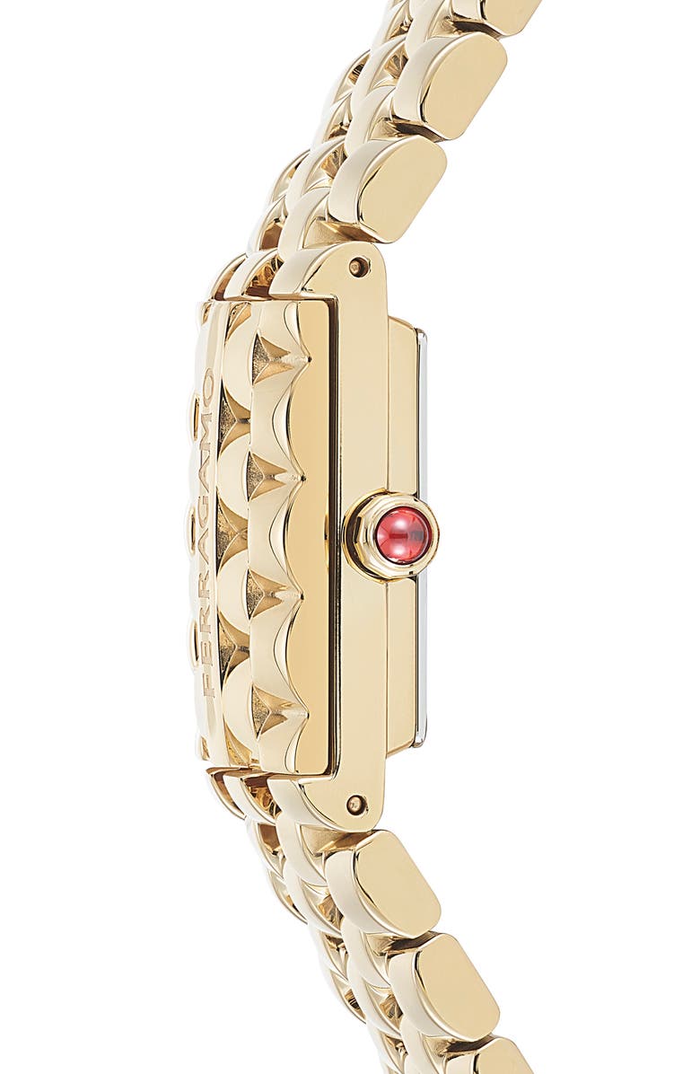 FERRAGAMO Secret Bracelet Watch, 18.5mm x 30mm, Alternate, color, Ip Yellow Gold
