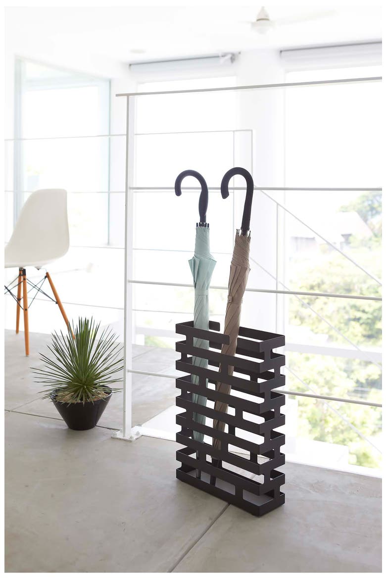 Rectangle Umbrella Stand, Alternate, color, BLACK