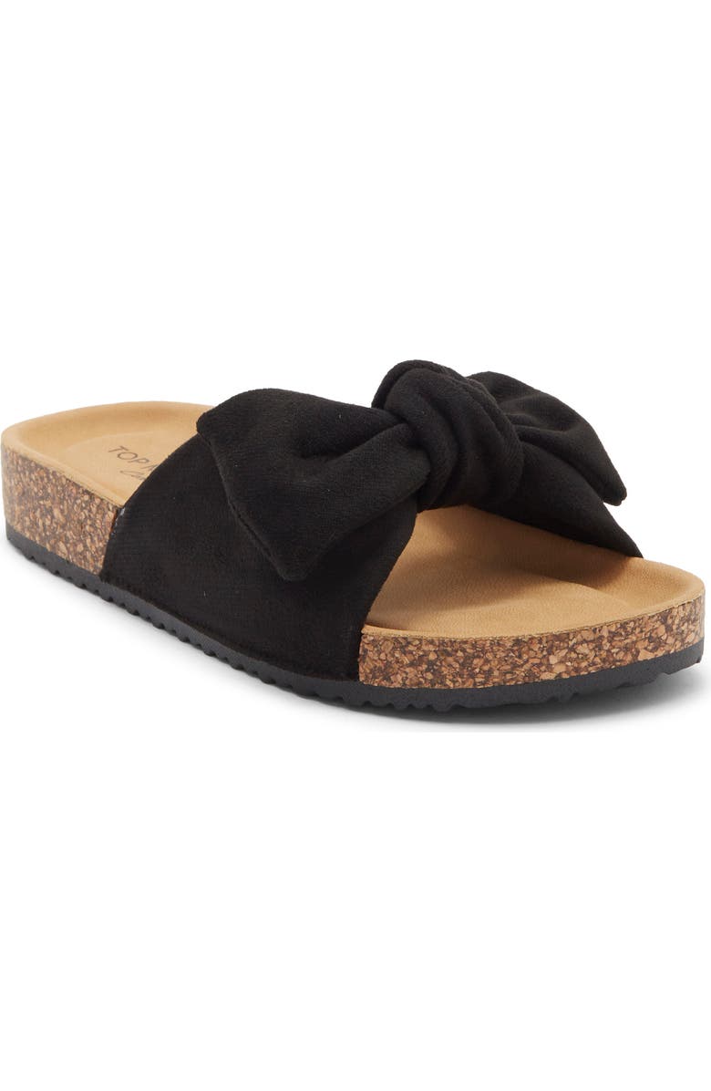 TOP MODA Cory Slide Sandal, Main, color, Black Denim