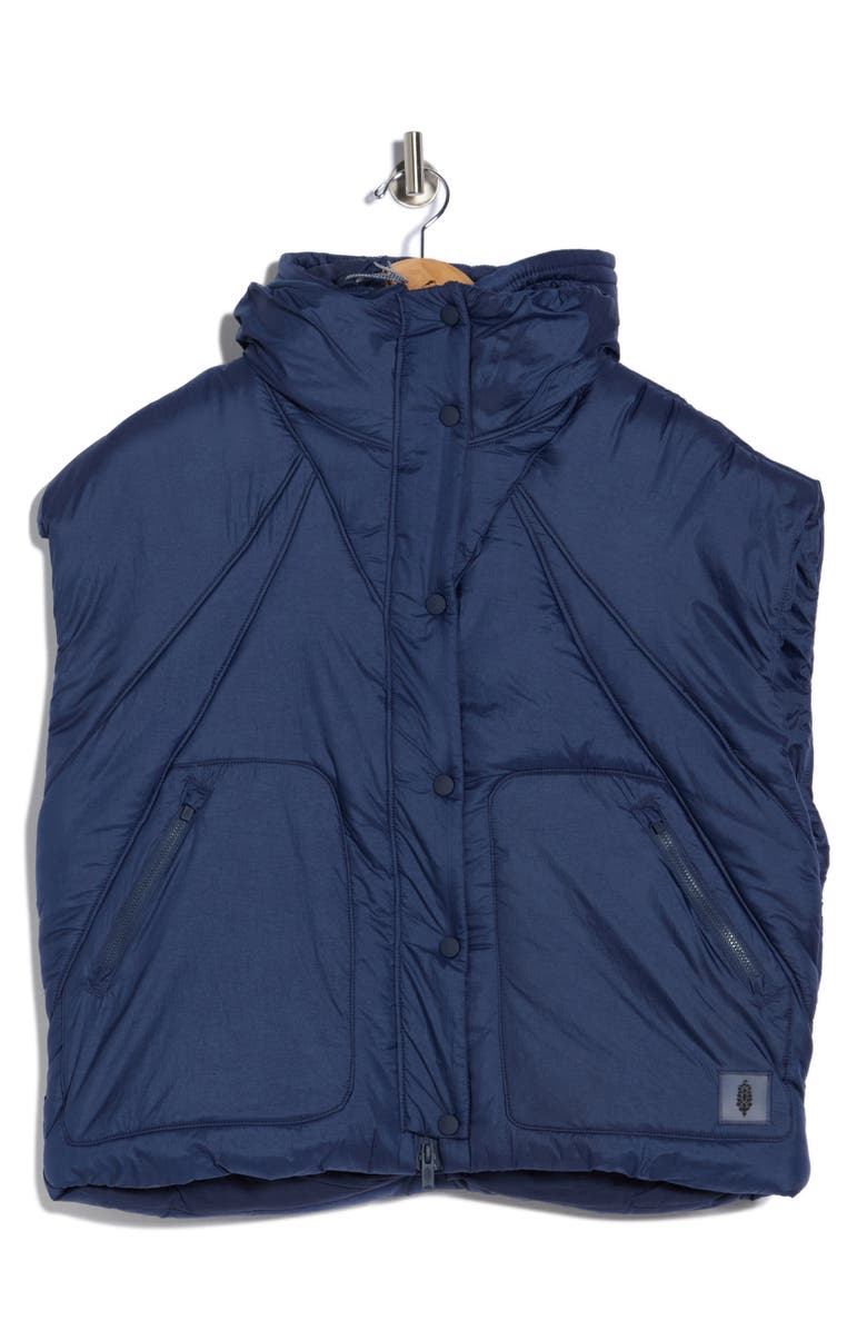 FP Movement by Free People Parker Hooded Poncho, Alternate, color, Midnight Navy