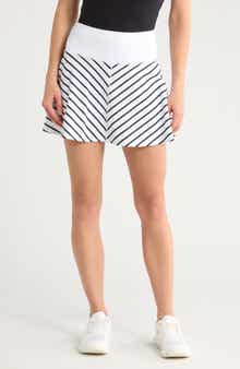 YOGALICIOUS Lux Stripe Match Point Skort