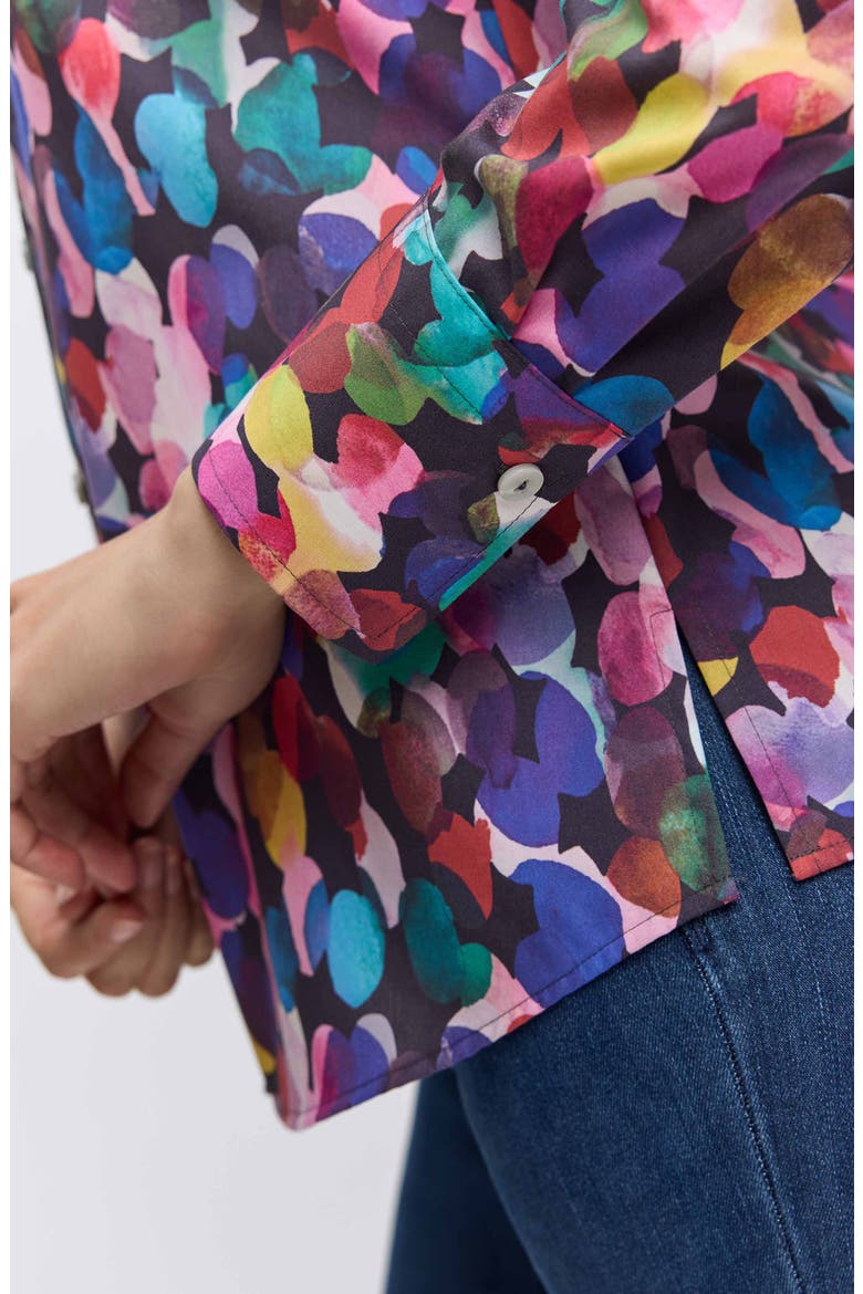Mary City Lights Cotton Button-Up Shirt, Alternate, color, MULTI