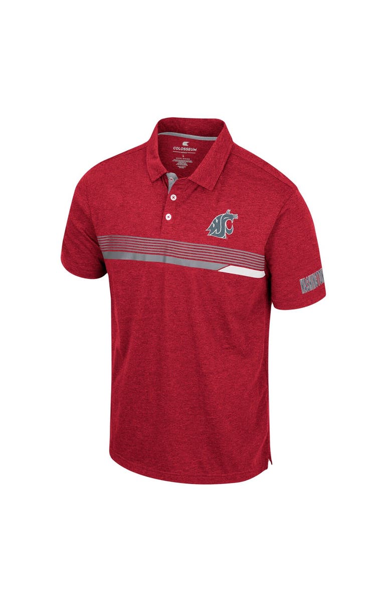 COLOSSEUM Men's Colosseum Crimson Washington State Cougars No Problemo Polo, Alternate, color, Crimson