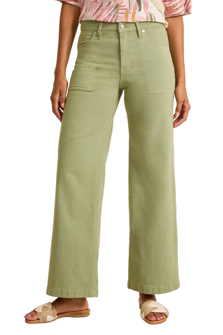 Patch Pocket High Waist Wide Leg Jeans, Main, color, DUSTY THYME