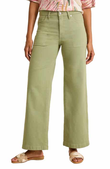 Tommy Bahama Patch Pocket High Waist Wide Leg Jeans