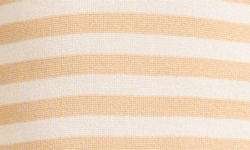 Shop Wayf Colette Stripe Long Sleeve Knit Dress In Ivory Cam