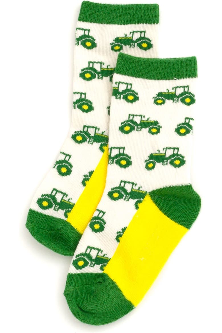 Non-Slip Grip 7-Pack Crew Socks, Alternate, color, Green Black Camo Multi