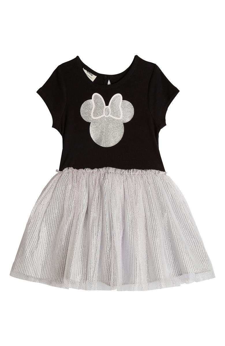 Pippa & Julie Minnie Mouse Bomber Jacket, Graphic Tee & Tulle Skirt Set, Alternate, color,