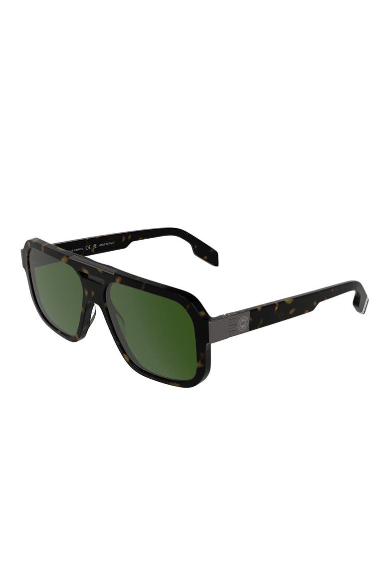 59mm Modified Rectangular Sunglasses, Alternate, color, DARK HAVANA