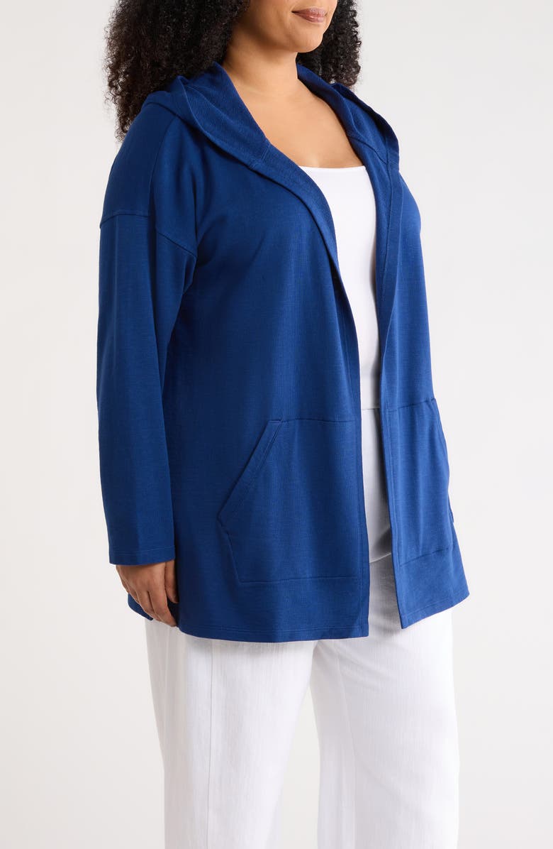 Eileen Fisher Organic Cotton Hooded Jacket, Alternate, color, Deep Dive
