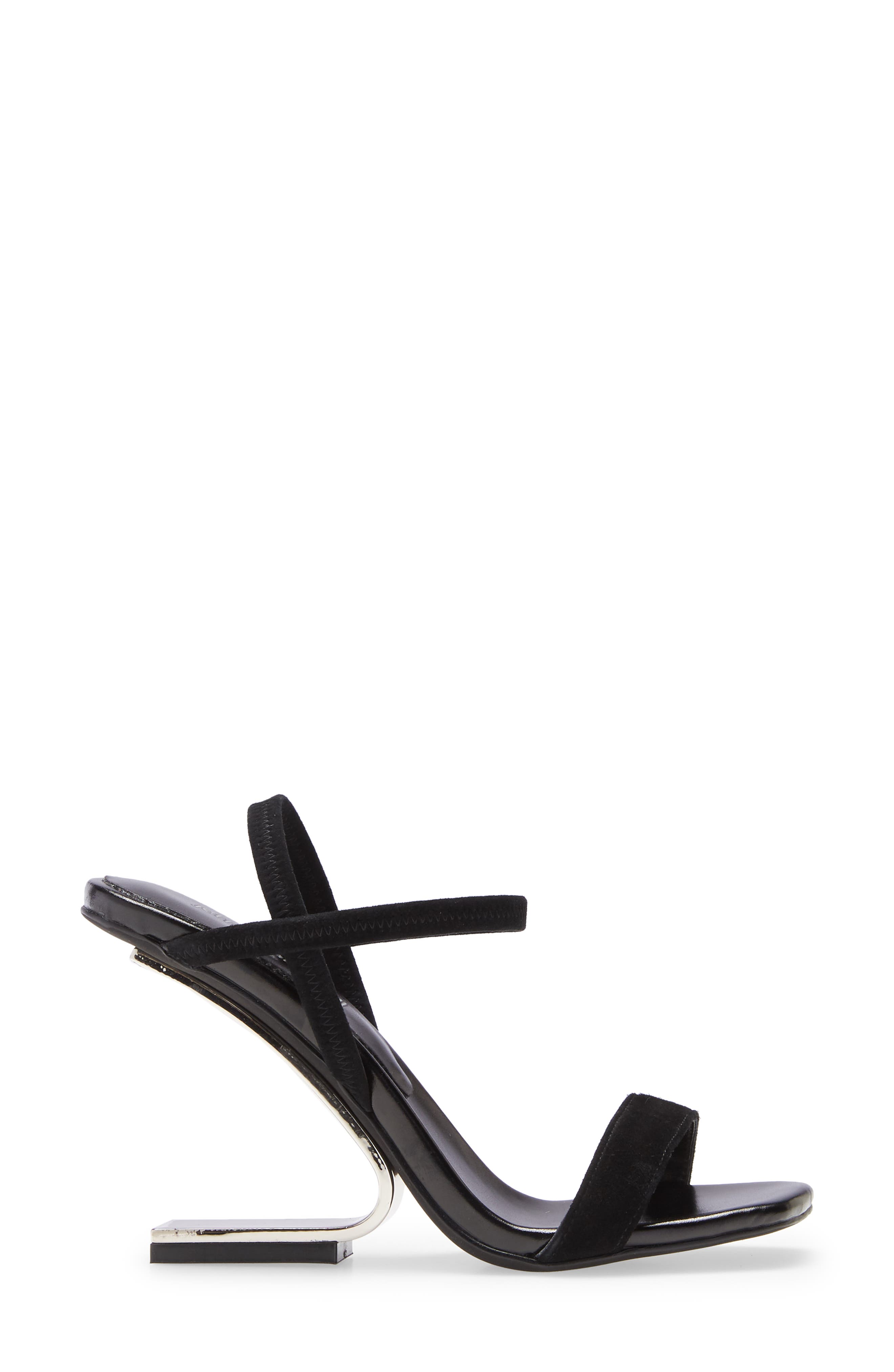 Geometric Sandal, Alternate, color, BLACK SUEDE COMBO