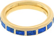 Jan Leslie Dash Ring Set In Sterling With 18Kt Gold Overlay