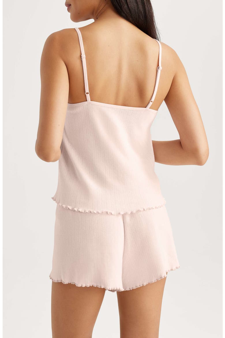 Pointelle Rib Sleep Camisole, Alternate, color, PINK