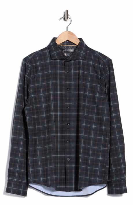 Plaid Button-Up Shirt