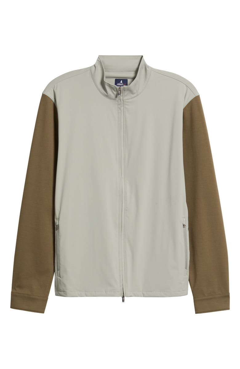 johnnie-O Milano Water Repellent Zip Jacket, Alternate, color, Khaki