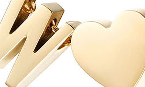 Jane Basch Designs Initial Heart Pendant Necklace In Gold
