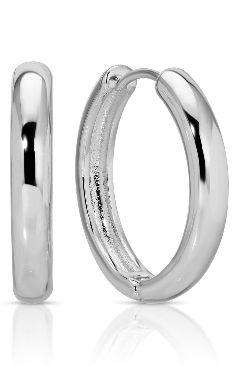 Ettika Set of 2 All In Hoop Earrings, Alternate, color, Silver