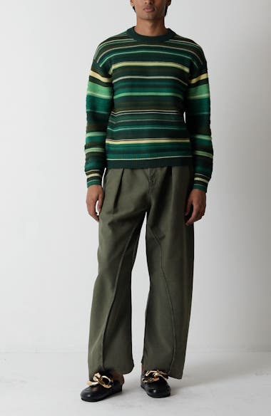 JW Anderson Stripe Extrafine Merino Wool Sweater | Nordstrom