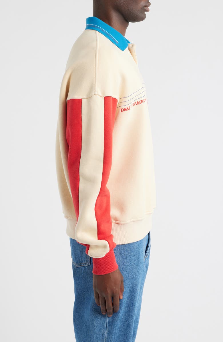 DIET STARTS MONDAY Champion Sport Embroidered Graphic Sweatshirt, Alternate, color, Antique White/Red