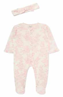 Kids' Rose Footie and Headband Set