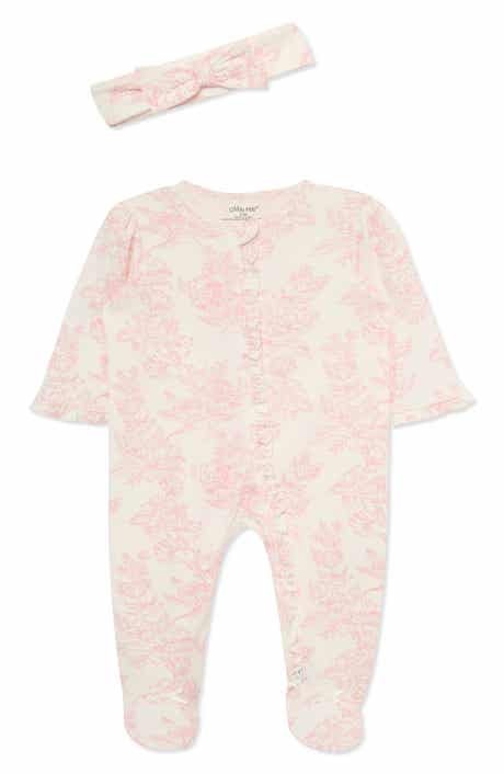 Kids' Rose Footie and Headband Set