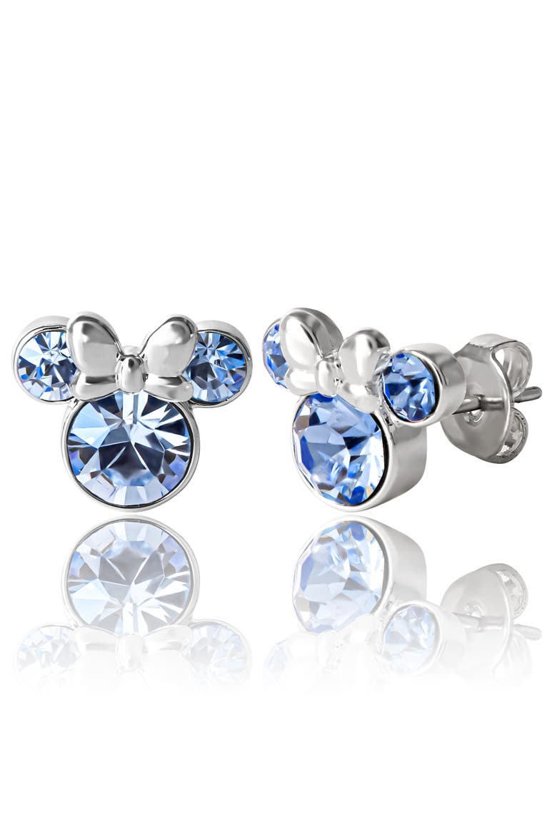 Birthstone Stud Earrings, Alternate, color, December - Light Sapphire
